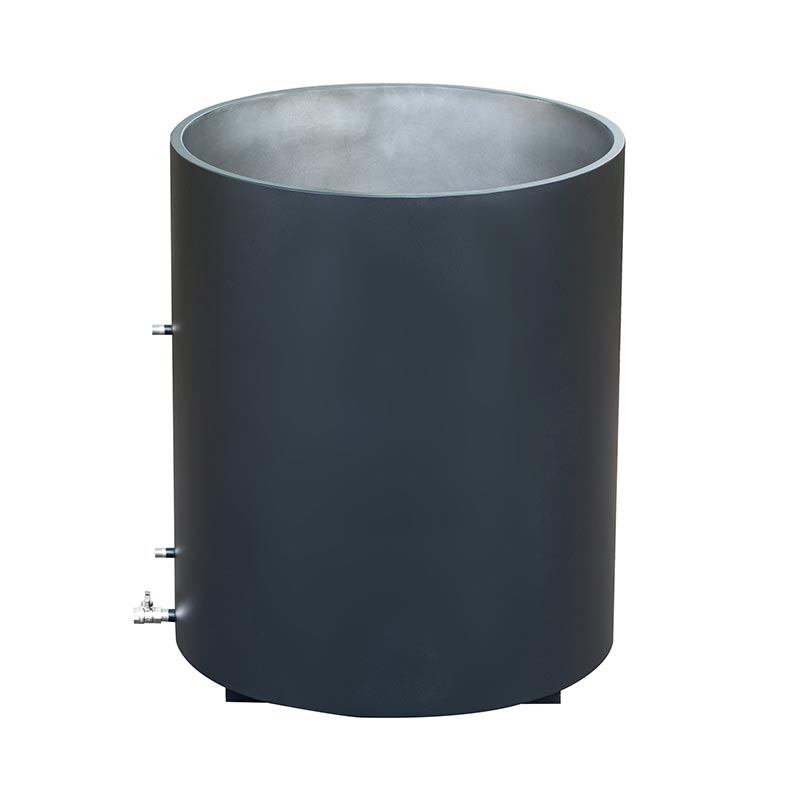 Bồn ngâm lạnh bằng thép không gỉ 304 màu đen được gia cố