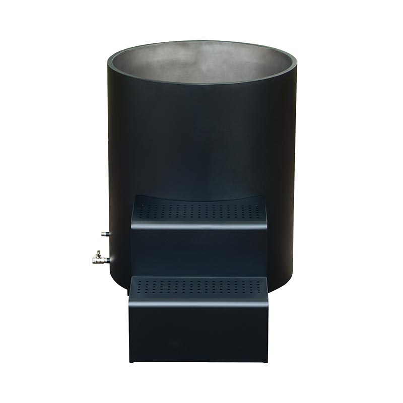 Bồn ngâm lạnh bằng thép không gỉ 304 màu đen được gia cố