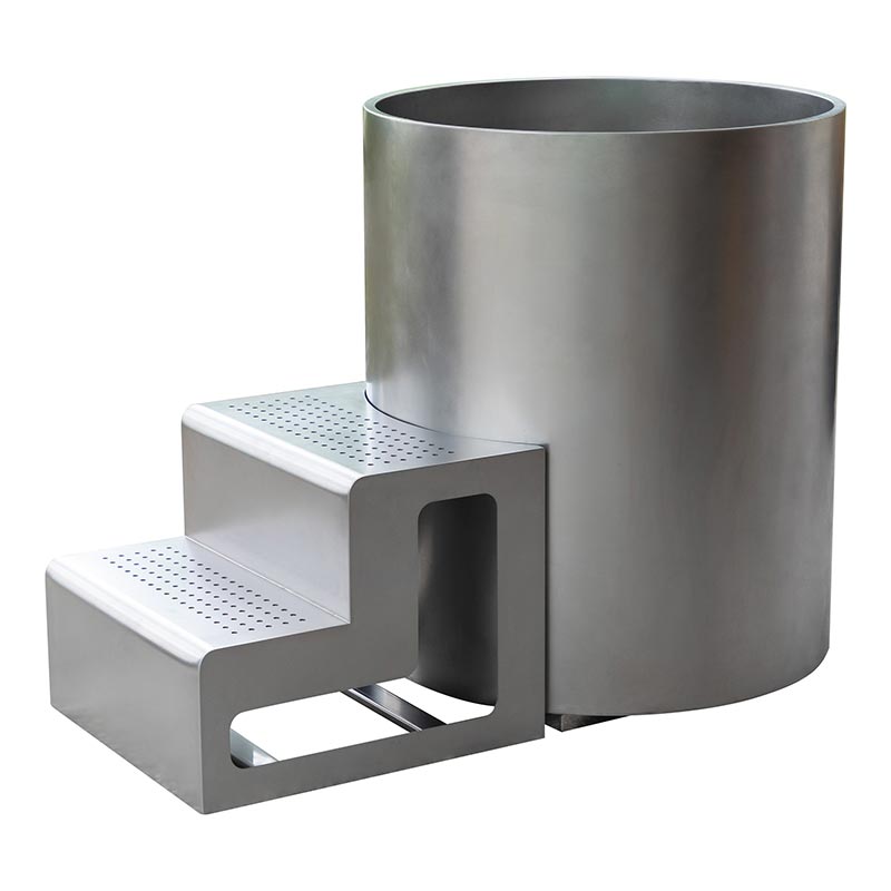 Bồn ngâm lạnh tròn hoàn toàn bằng thép không gỉ 304